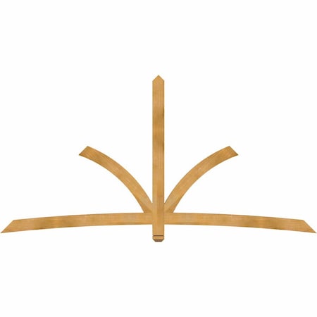 Ekena Millwork Davenport Rough Sawn Timber Gable Bracket, Western Red Cedar, 108"W x 54"H x 2"D x 4"F, 12/12 Pitch GBW108X54X0204DAV00RWR